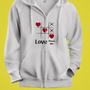 Zipper Hoodie Printed Long Sleeves Export Quality Winter Wear