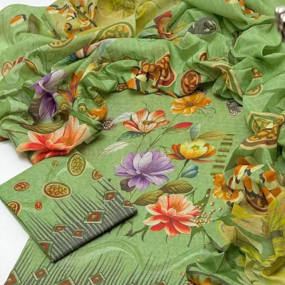 Pure Lawn Digital Printed Unstitched – 02 Piece Suit