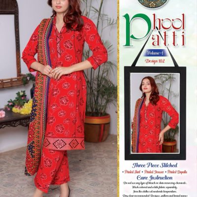 Purse Swiss Lawn 03 Piece Stitched Suits Pack of 10 Suits