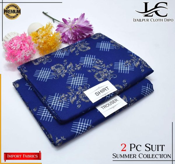 China Italian Lawn with Printed Shirt 02 Piece Pack of 10 Suits - Image 2
