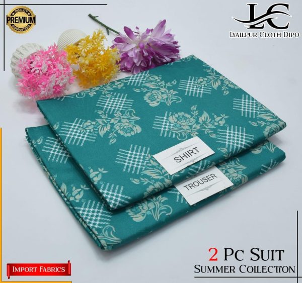 China Italian Lawn with Printed Shirt 02 Piece Pack of 10 Suits - Image 6