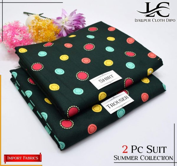 China Italian Lawn with Printed Shirt 02 Piece Pack of 10 Suits - Image 14